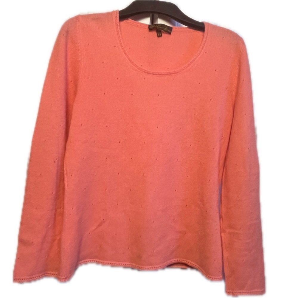 Loro Piana Pink Pointelle Cashmere Sweater | Sz IT 44